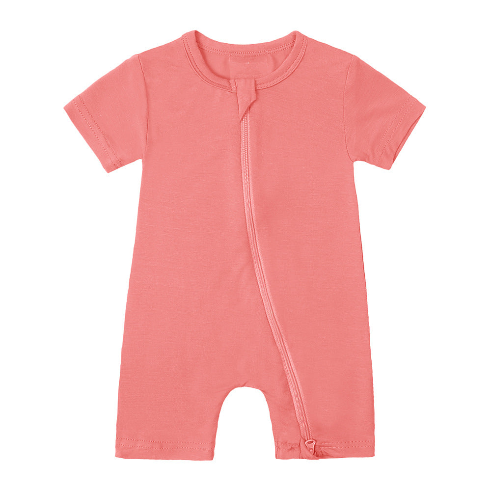 Baby Jumpsuit Bamboo Fiber New Short Sleeve Thin