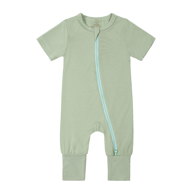 Baby Bamboo Fiber Jumpsuit Infant Thin Romper