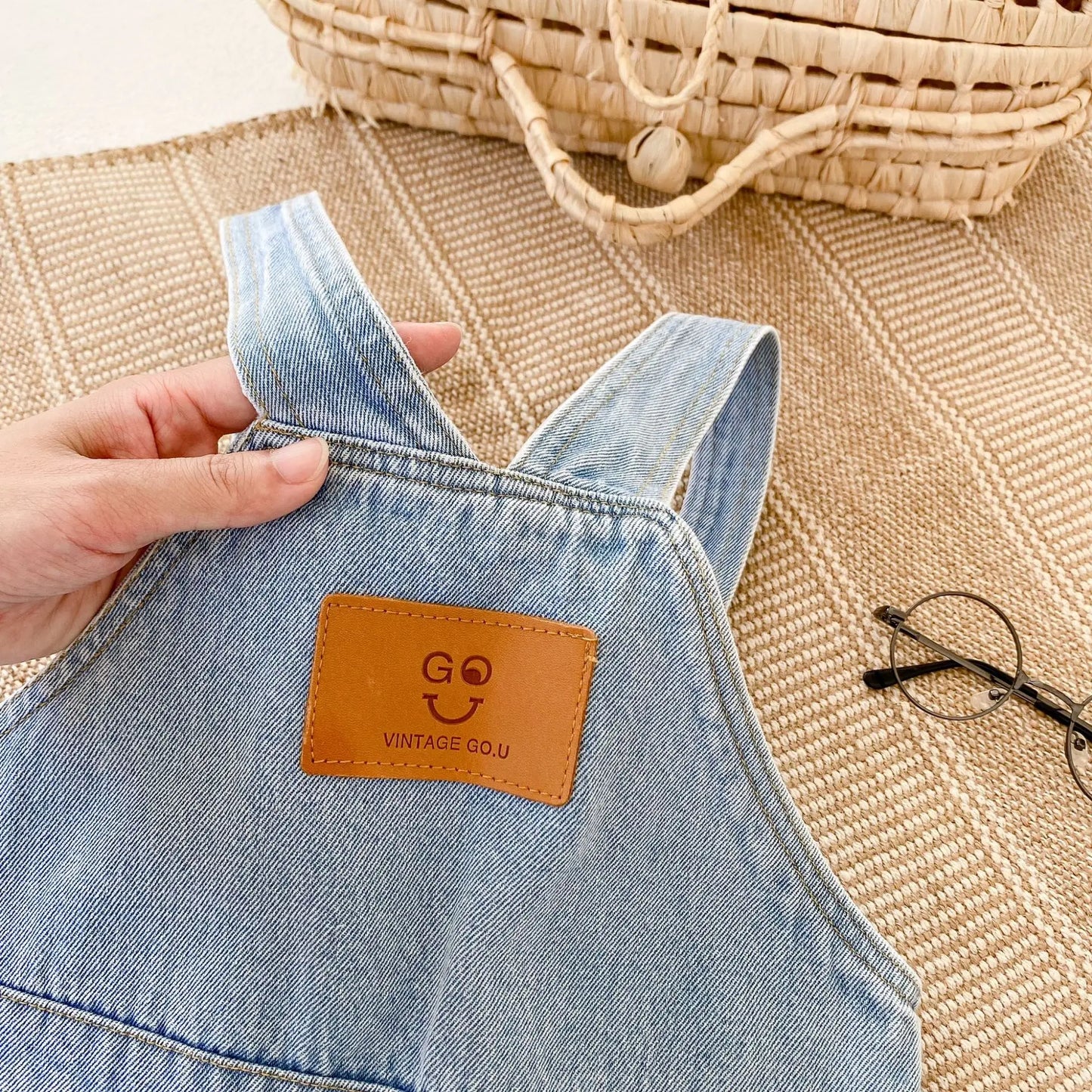 Boy Denim Overalls Loose Girls Suspenders Jumpsuit Retro Kid Casual Pants