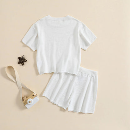 Summer Set Genderless Boys Girls 100% Cotton Thin Style Knitting Sunsuit