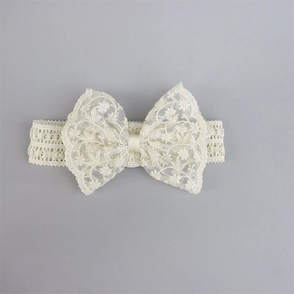 Baby Girls Bow Lace Headband Soft Cute Hair Band for Newborn