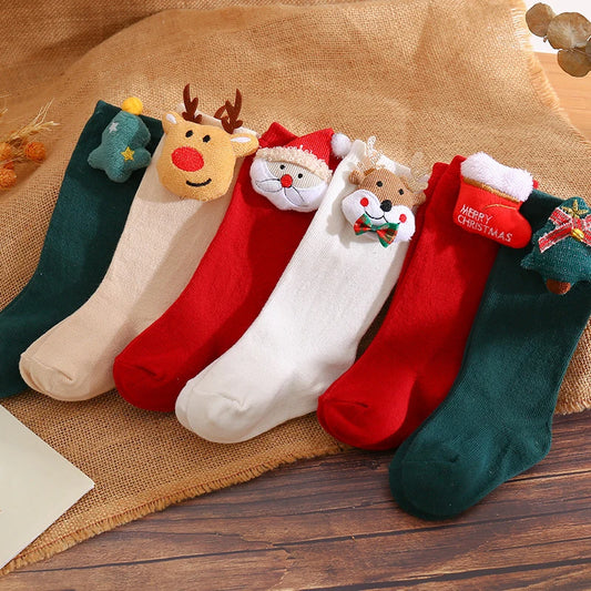 Girl Christmas Socks Newborn Girls Bow Floor Socks