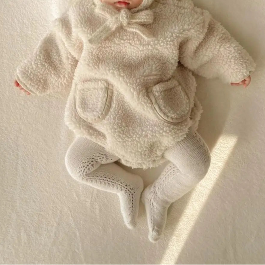 Newborn Long Sleeve Bodysuit Boy Girl Infant Solid Fleece Thick Onesie
