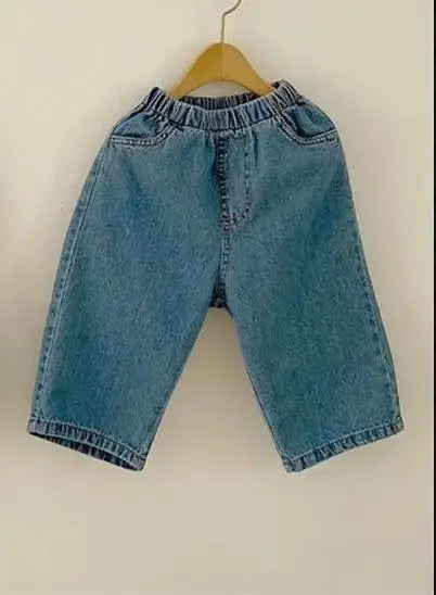 Boy Girl Jeans Loose Kids Denim Pants All-match Toddler Casual Pants