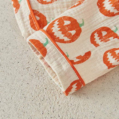 Baby Halloween Sleepwear Pumpkin Print Tops + Pants