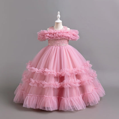 Dresses for Elegant Party Girls Tutu Child Wedding Prom Gown Christmas robe enfant fille