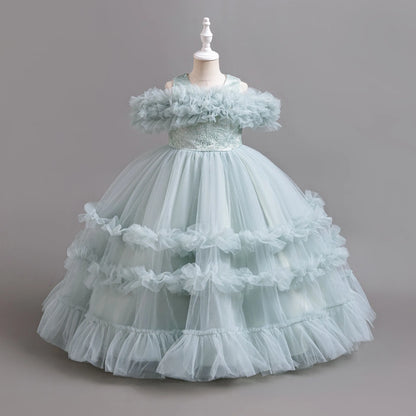 Dresses for Elegant Party Girls Tutu Child Wedding Prom Gown Christmas robe enfant fille