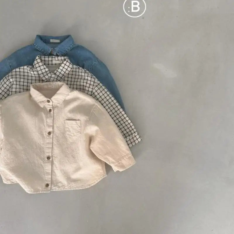 Boy Baby Casual Denim Coats Newborn Solid Cardigan Losse Long Sleeve Tops