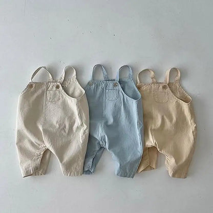 Baby Sleeveless Cotton Rompers Cute Infant Strap Jumpsuit