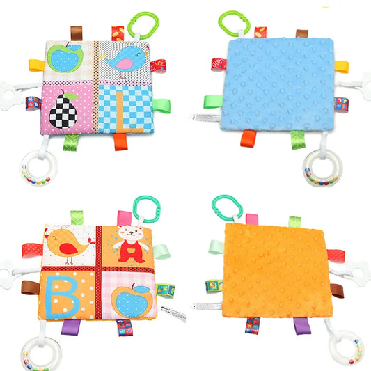 Newborn Baby Soothe Appease Towel Baby Tags Plush Blankets Toys