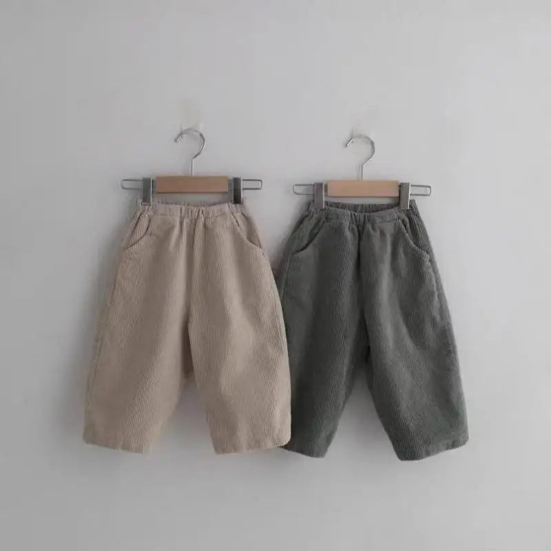 Baby Loose Trousers Solid Infant Boy/Girl Corduroy Casual Pants