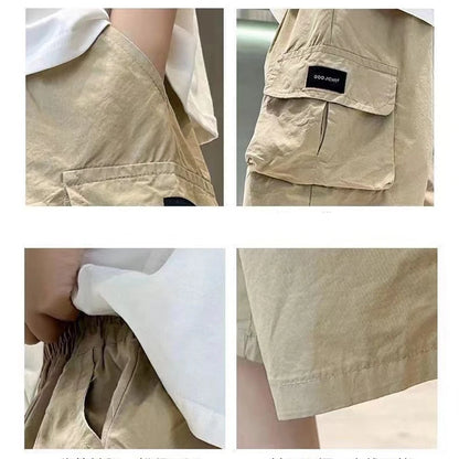 New Summer Teenage Short Boys Pants Big Pocket Trousers For Kids