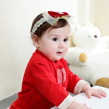 Baby Girl Bow Headbands Cute Rhinestone Crown Headband Hair Accessories