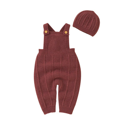 CloudKnit Duo – Infant Knit Sling Suit + Cozy Hat