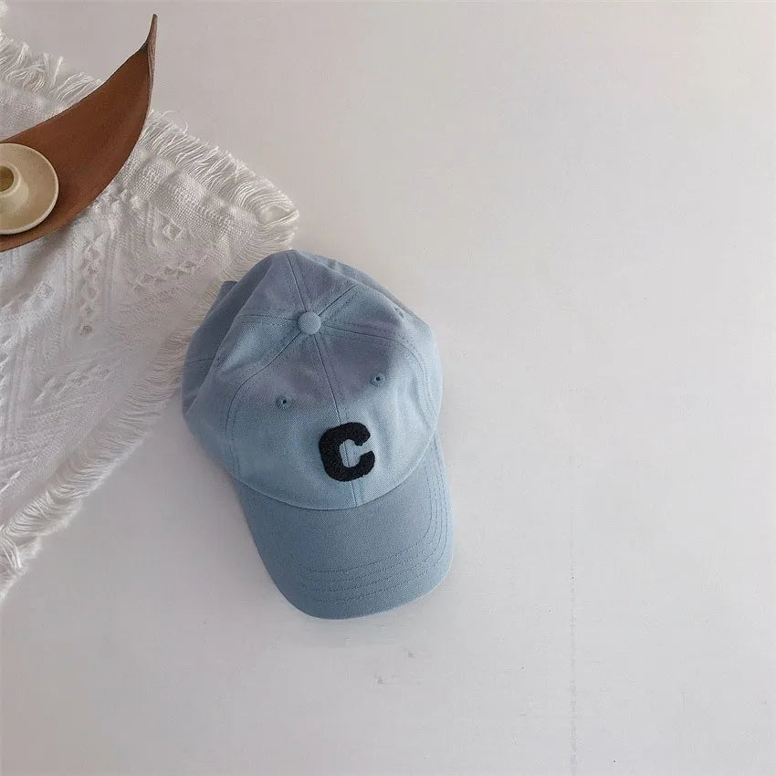 Baby Boys Embroidery Letter Baseball Cap Children Outdoor Sunscreen Sun Hat