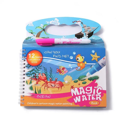 Water Painting Book Toddler Early Education Toys Reusable Magic Drawing Coloring Book