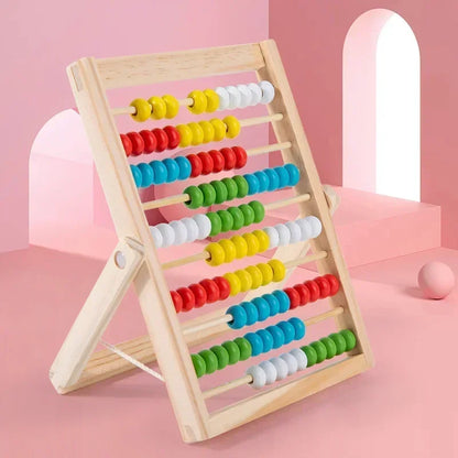 Classic Wooden Educational Counting Toy 100 Beads Preschool Math Learning Toys