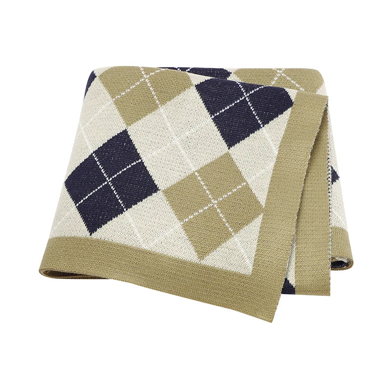 PlaidNest – Knit Baby Swaddle Quilt