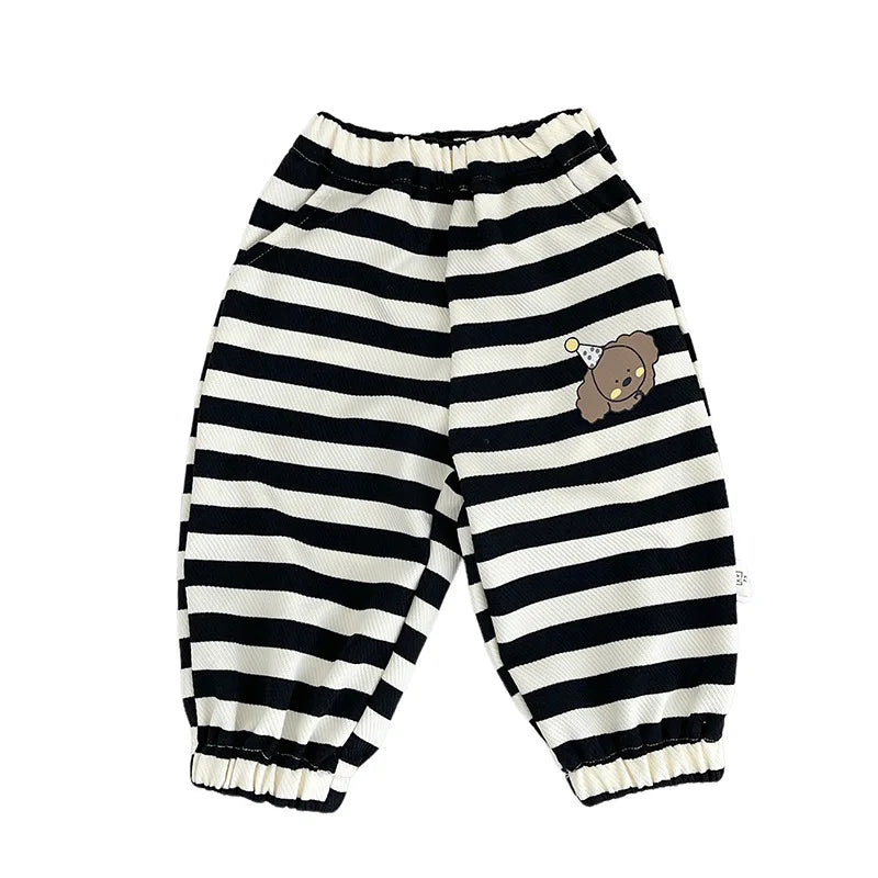 New Baby Casual Pants Girls/Boys Loose Trousers Cartoon Sweat Pants