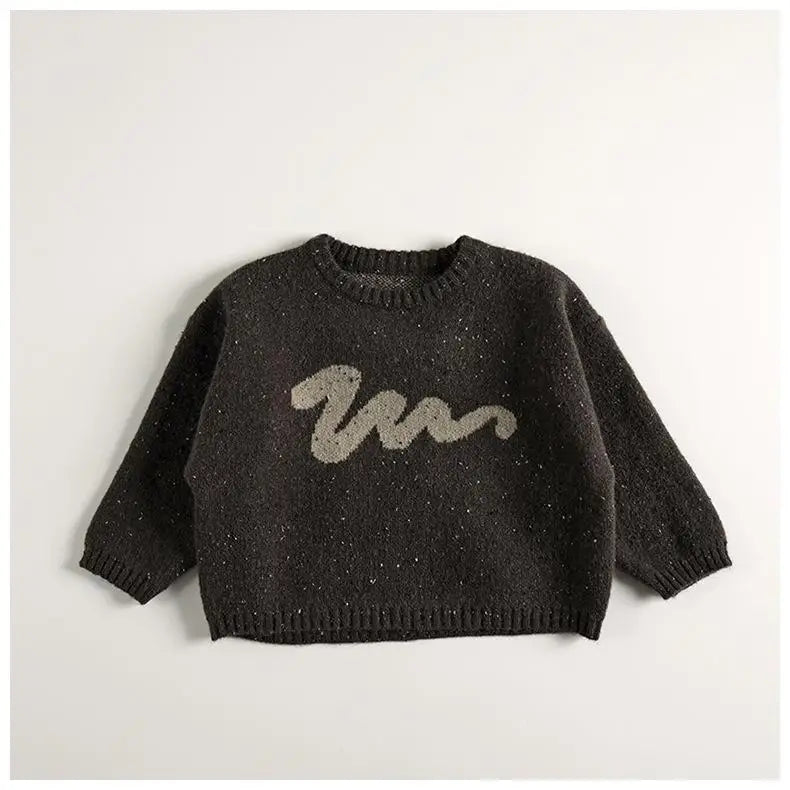 Children Casual Sweater Fashion Kids Girls Colorful Point Alpaca Wool Sweater