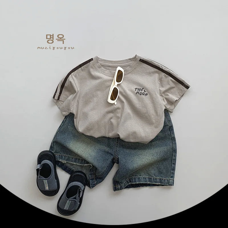 T-shirt Boys Summer Casual Children Short Sleeved T-shirt