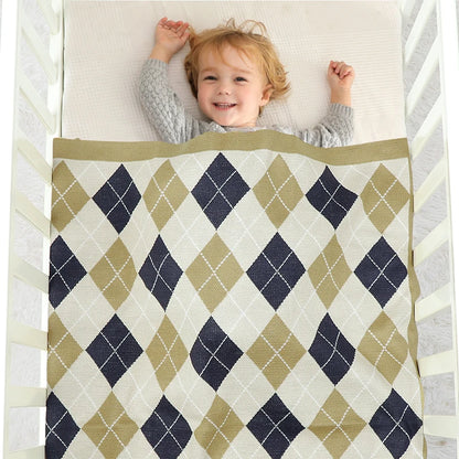PlaidNest – Knit Baby Swaddle Quilt