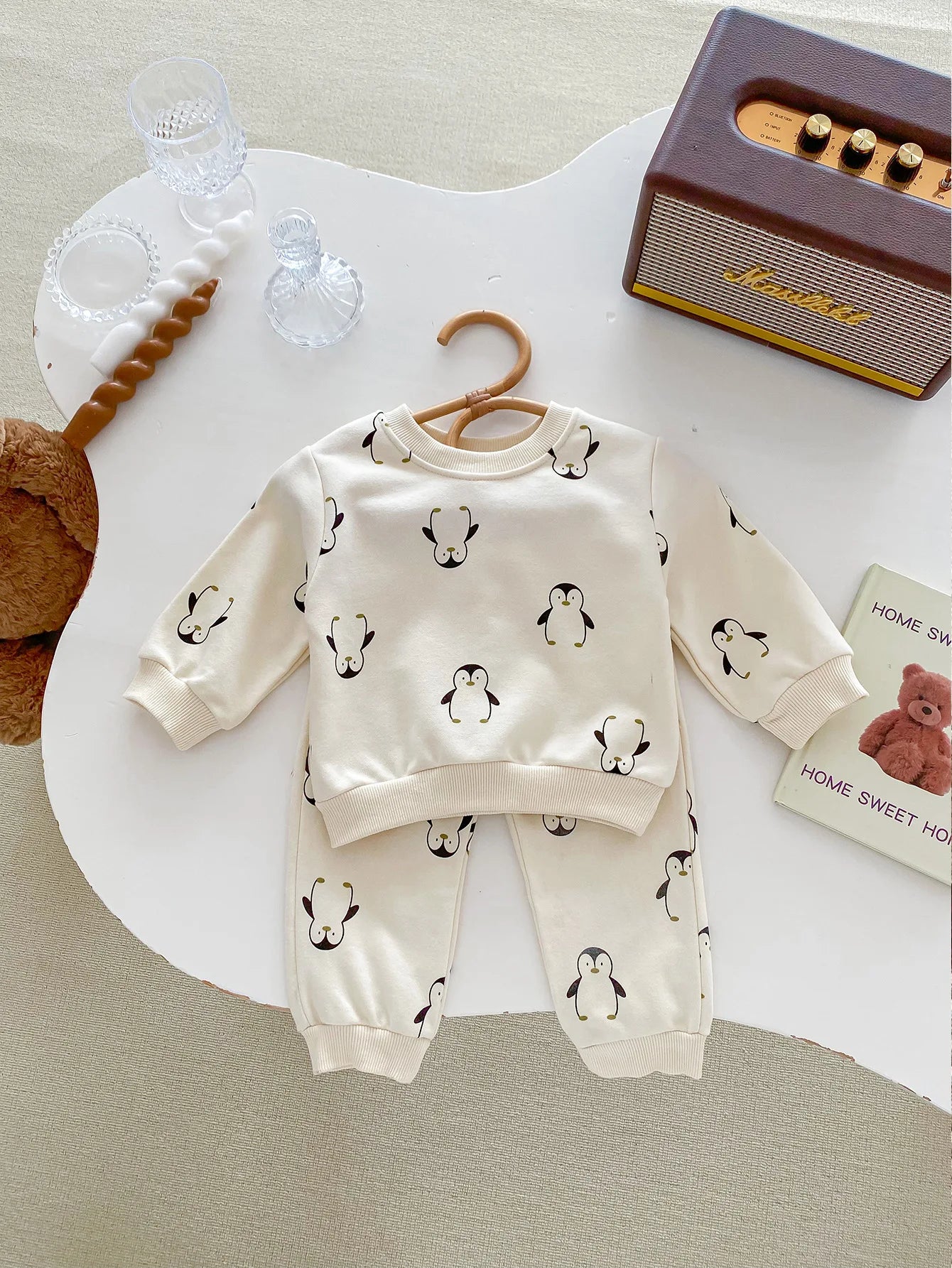 Boy Girl Baby Cartoon Long Sleeve Tops + Pants 2pcs