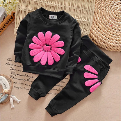 Baby Girl Boy Clothes Outfits Children Toddler Girl Cotton Long Sleeve T-shirt Pant