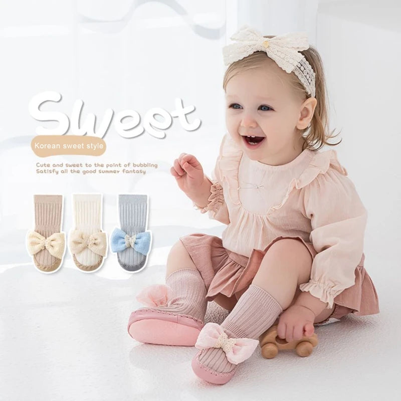 Baby Girls Socks Shoes Soft Floor Socks Princess Ankle Socks