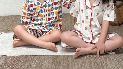 Summer Short-sleeved Children's Clothing Sleepwear Cotton Pyjamas Sets