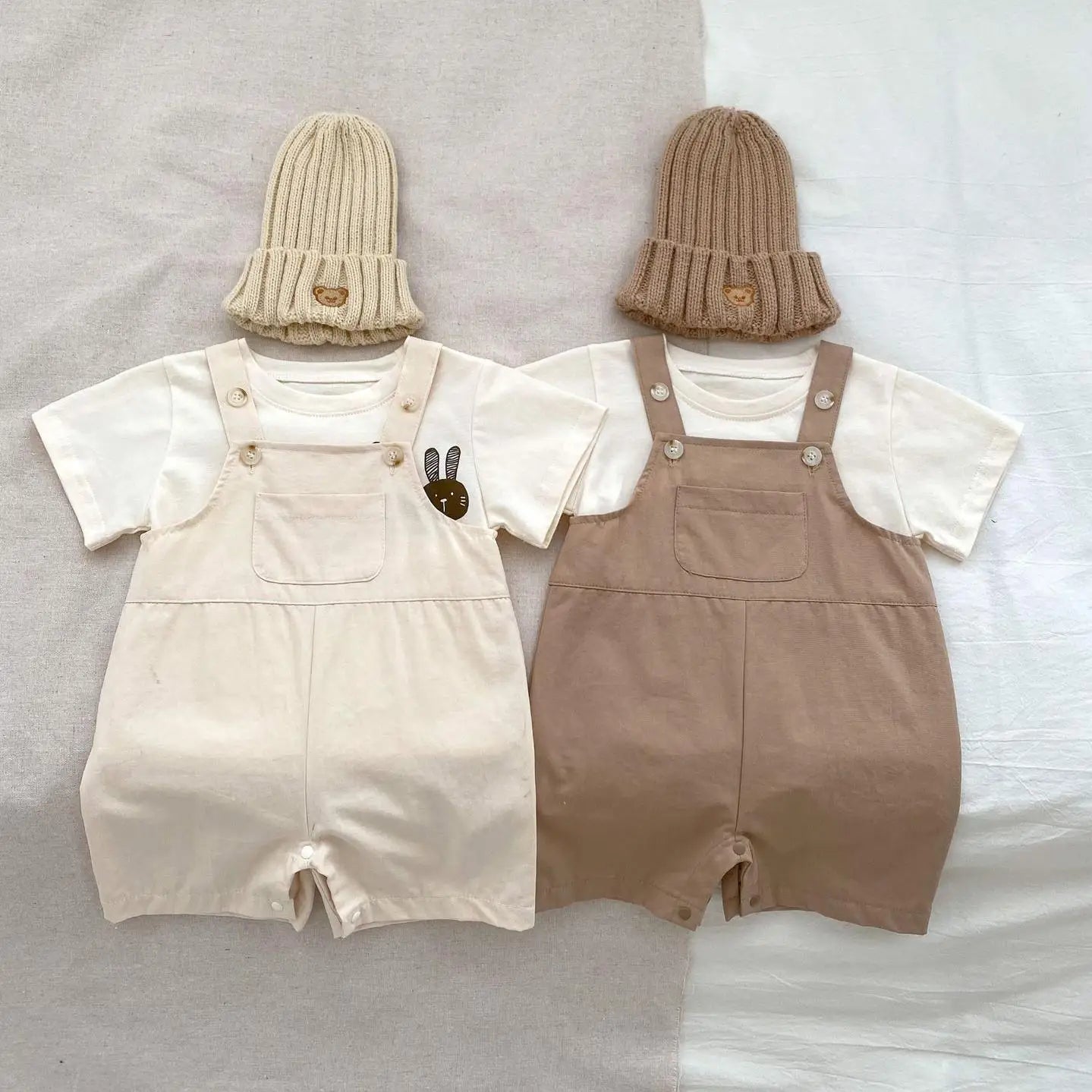 Newborn Boy Baby Loose Suspenders Pants Kid Girl Cotton Thin Casual Jumpsuit