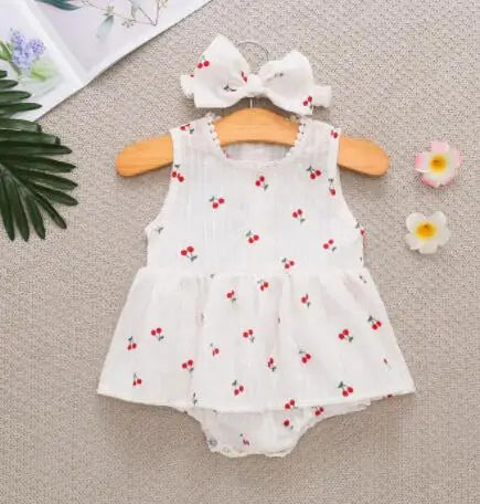 Baby Girls Flower Cotton Jumpsuit One piece Outfit Newborn Baby Romper