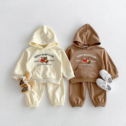 Baby Long Sleeve Causal Clothes Set Children Cartoon Sweatshirt + Pants 2pcs