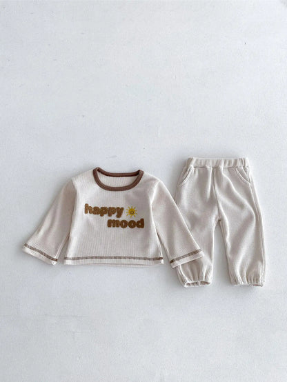 New Baby Long Sleeve Clothes Set Toddler Boy Girl Sweatshirt + Casual Pants