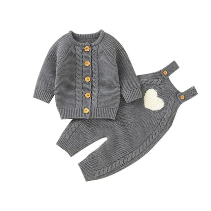 BloomLayer Set – Sleeveless Romper with Soft Knit Sweater