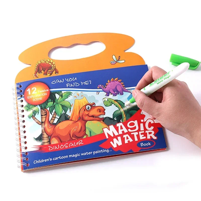 Water Painting Book Toddler Early Education Toys Reusable Magic Drawing Coloring Book