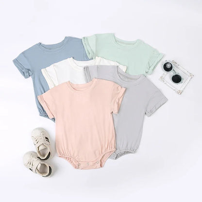 Newborn Boys Girls Clothing Casual Bamboo Fiber Rompers 3-24M Infnat Baby Jumpsuit