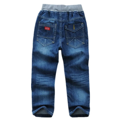 Kids Boys Jeans Classic Solid Design Children Denim Pants