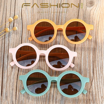 Toddler Boys Round Sunglasses Retro Circle Sunglasses Outdoor Eyewear for Photography