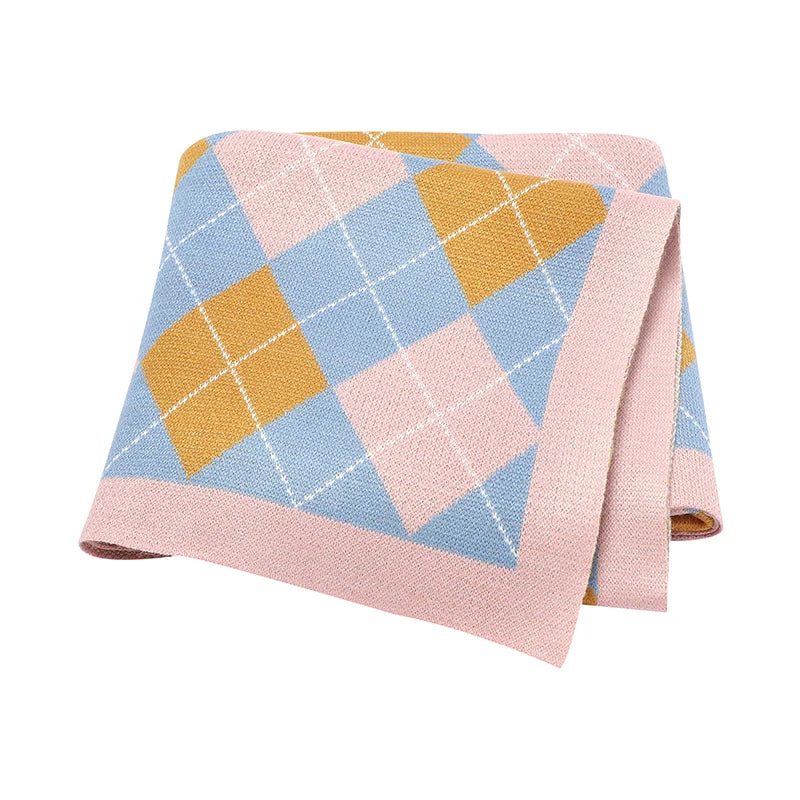 PlaidNest – Knit Baby Swaddle Quilt