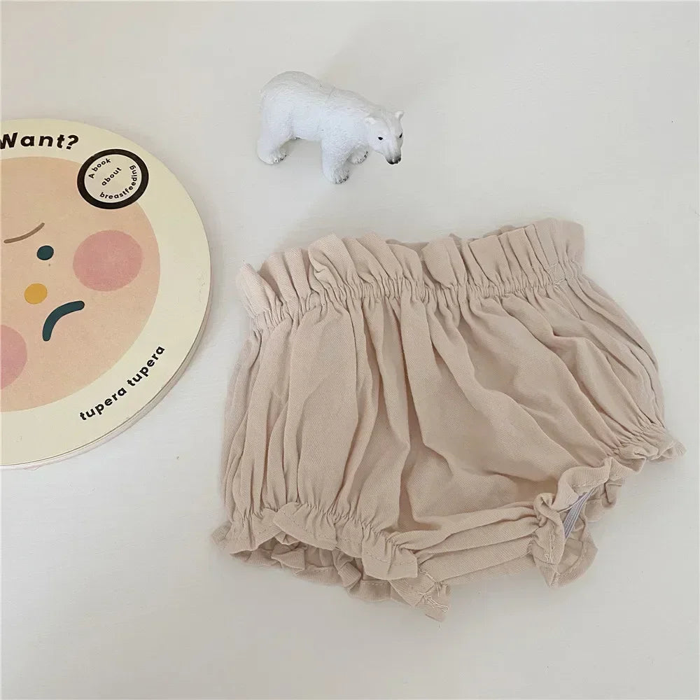 Baby Bloomers PP Shorts Cotton Linen Bread Pants Boys Girls Breathable Pumpkin Short