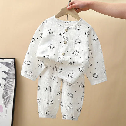 Baby Girl Boy Cotton Pajamas Set Shirt+Pant Infant Toddler Child Sleepwear