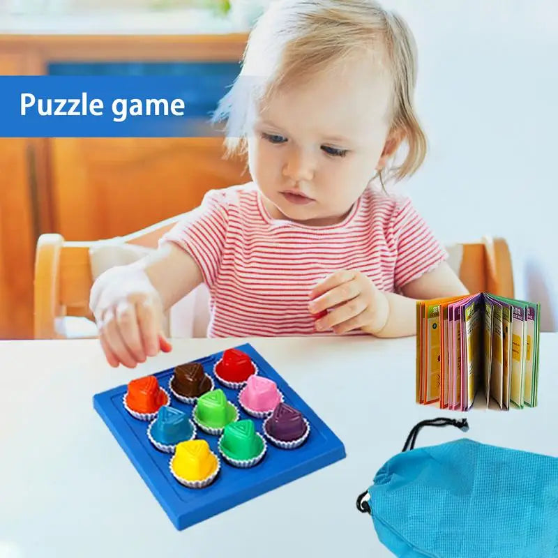 Color Brain Game - 9 Color Enhance Logic, Visual Skills, Social Interaction - Great For Kids