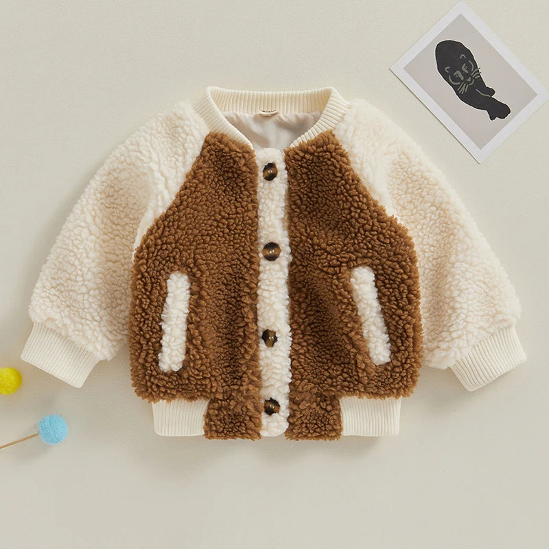 Toddler Long Sleeve Jacket Button Cardigan for Infant Baby Outwear