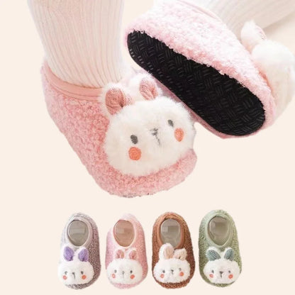 Baby Slippers Toddler Plush Floor Sock Shoes Children Soft Sole Walking Shoes