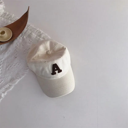 Baby Boys Embroidery Letter Baseball Cap Children Outdoor Sunscreen Sun Hat