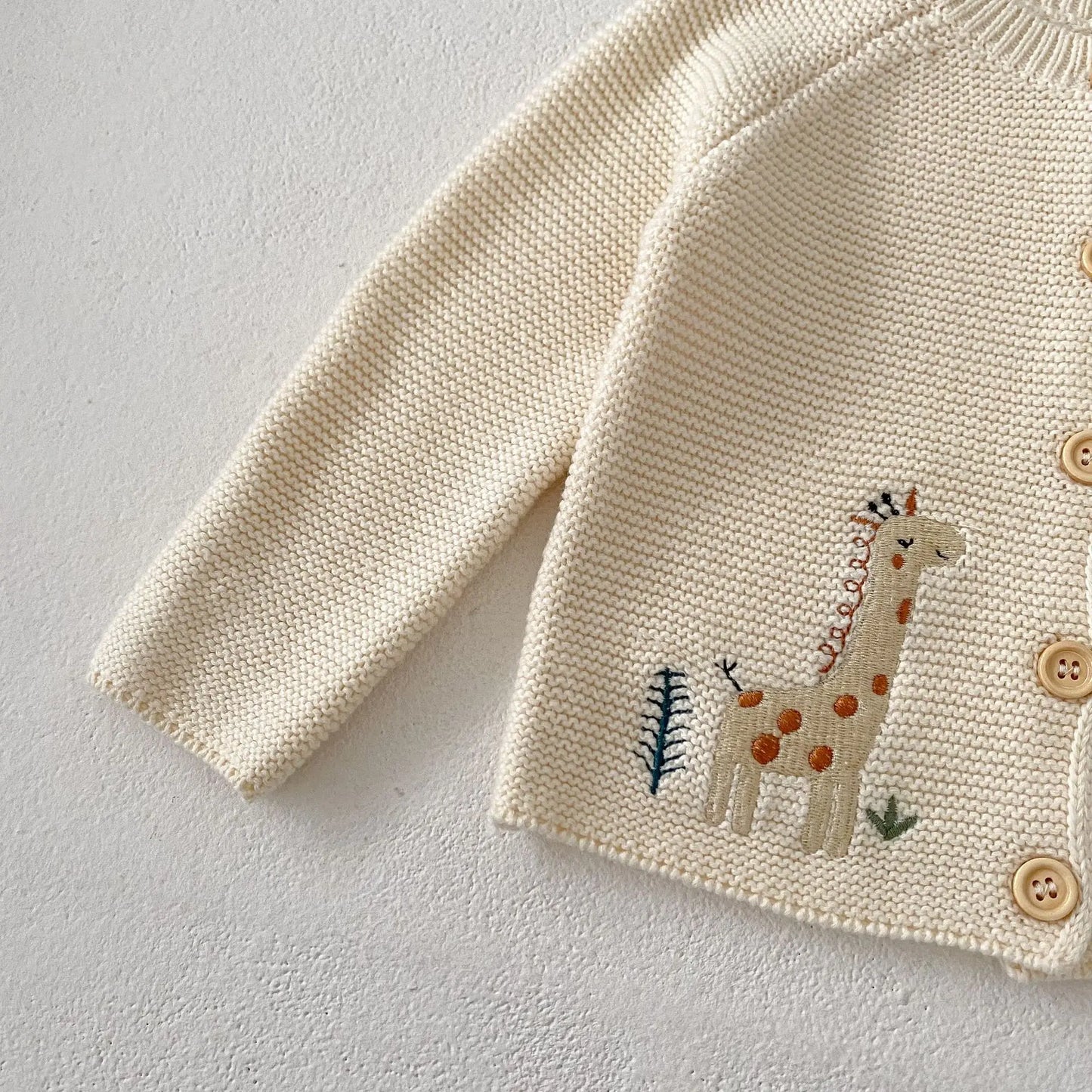 Baby Sweaters Boy Girl Embroidery Kinteed Cardigan Tops Coat Jacket