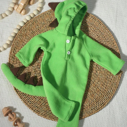Newborn Cute Dinosaur Photography Outfit Baby Boy Jumpsuit Infant Photoshoot Props Cute Animal