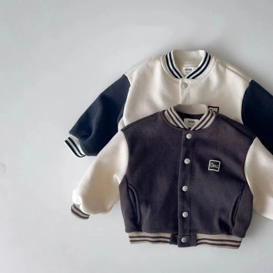 Baby Boys Baseball Uniform Jacket Infant Girl Casual Coat Toddler Children Clothes