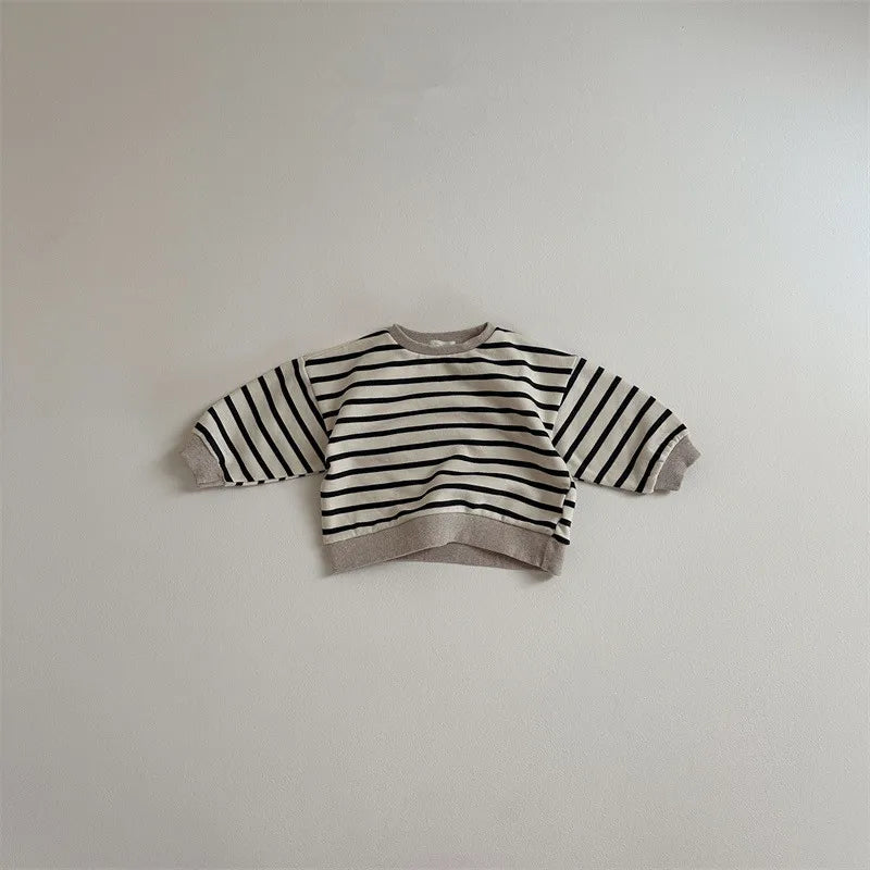 New Baby Long Sleeve Striped T Shirts Infant Casual Tops For Boy Girl Clothes